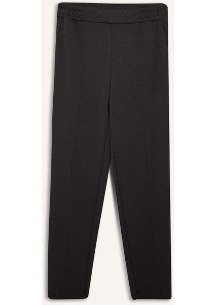 Regular Fit Beli Lastikli Cepli Basic Düz Pantolon E1954AX25SP