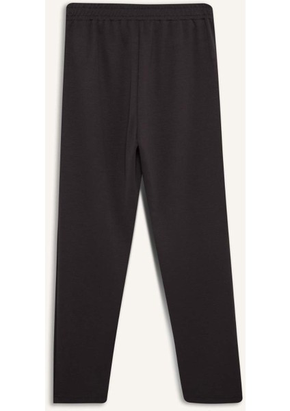 Regular Fit Beli Lastikli Cepli Basic Düz Pantolon E1954AX25SP