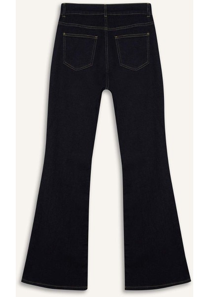 Mia Flare Fit Normal Bel Uzun Jean Pantolon E3877AX25SP