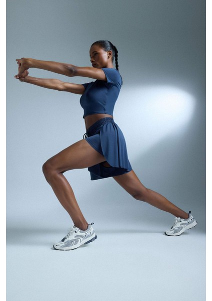 Fit Standart Fit Sporcu Kısa Paça Şort Etek E2664AX25SM