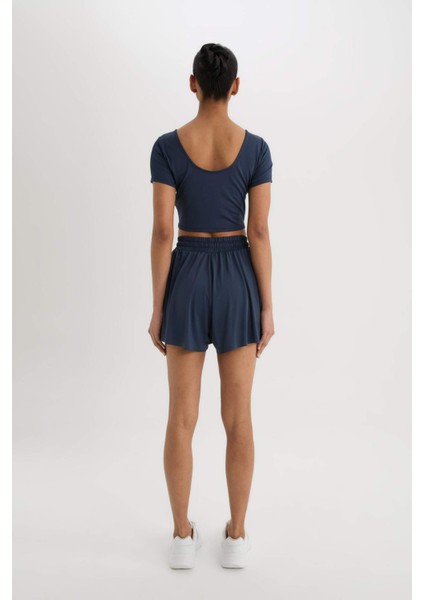 Fit Standart Fit Sporcu Kısa Paça Şort Etek E2664AX25SM