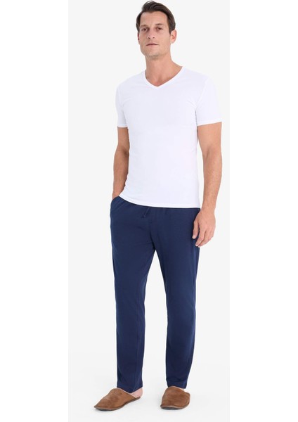 Slim Fit Dar Kesim V Yaka Basic Düz Üst L4884AZ25SP