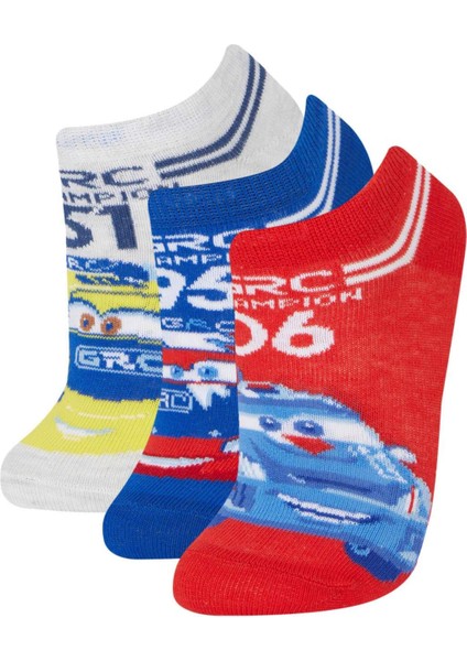 Erkek Çocuk Cars 3'lü Pamuklu Patik Çorap E5228A8NS