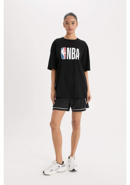 Fit NBA Wordmark Boxy Fit Bisiklet Yaka Kısa Kollu Tişört Z9313AZ25SM