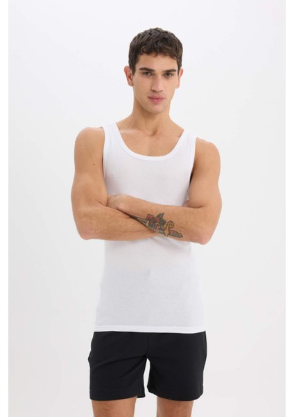 Slim Fit Dar Kesim Ribana 2'li Atlet Y9056AZ25SP