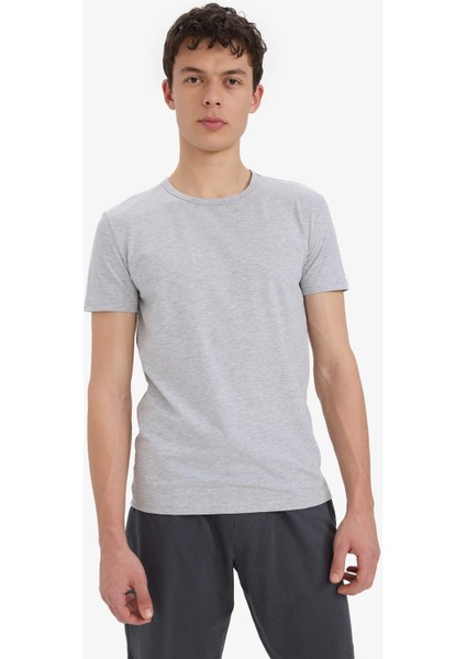 Slim Fit Dar Kesim Bisiklet Yaka Üst L4885AZ25SP