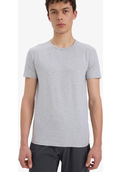 Slim Fit Dar Kesim Bisiklet Yaka Üst L4885AZ25SP