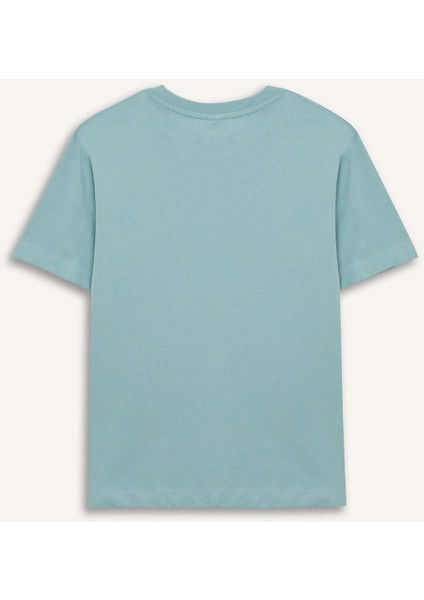 Erkek Çocuk Bisiklet Yaka Baskılı Kısa Kollu Tişört E5079A825SM