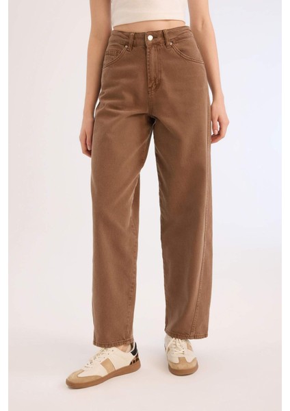 Afra x Defacto Coool Baggy Fit Kışlık Gabardin Pantolon Yıkamalı Cepli Normal Bel E4307AX25SP