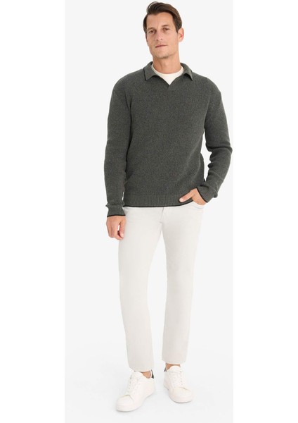 Standart Fit Polo Yaka Triko Kazak E5220Ax24Wn