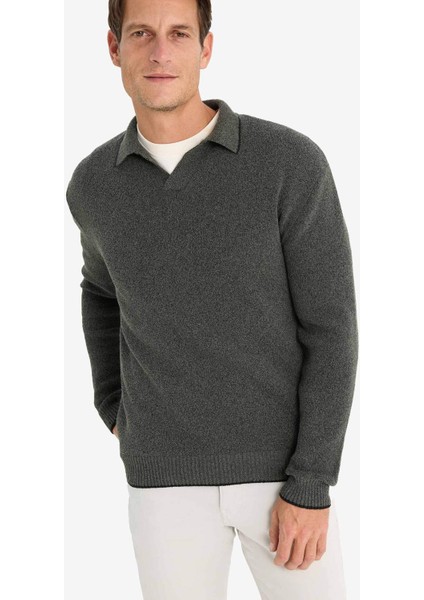 Standart Fit Polo Yaka Triko Kazak E5220Ax24Wn