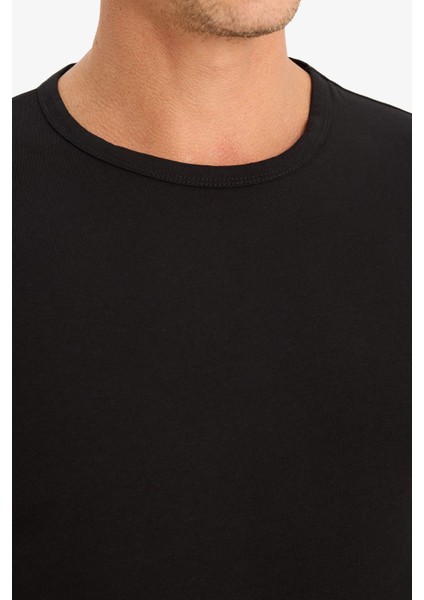 Slim Fit Dar Kesim Bisiklet Yaka Kısa Kollu Üst L4885AZ25SP