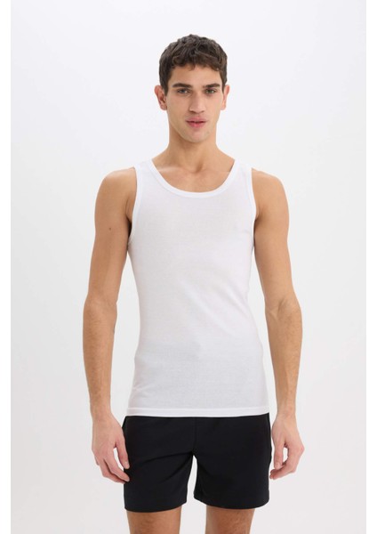 Slim Fit Dar Kesim Ribana 2'li Atlet Y9056AZ25SP