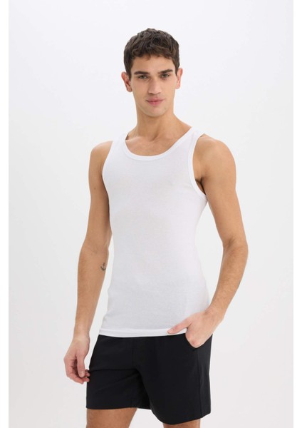 Slim Fit Dar Kesim Ribana 2'li Atlet Y9056AZ25SP