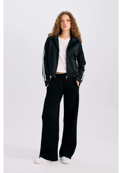 Regular Fit Kalın Eşofman Altı Beli Lastikli Basic Düz Geniş Bol Paça E4900AX24CW