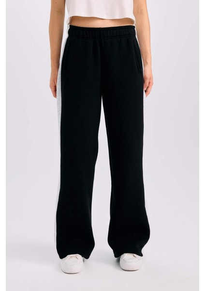 Regular Fit Kalın Eşofman Altı Beli Lastikli Basic Düz Geniş Bol Paça E4900AX24CW