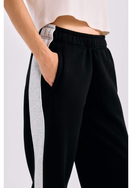 Regular Fit Kalın Eşofman Altı Beli Lastikli Basic Düz Geniş Bol Paça E4900AX24CW