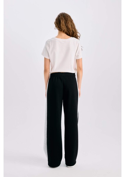 Regular Fit Kalın Eşofman Altı Beli Lastikli Basic Düz Geniş Bol Paça E4900AX24CW