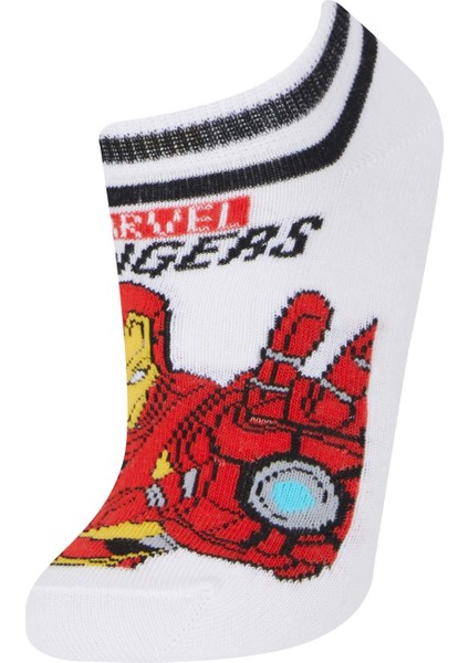 Erkek Çocuk Marvel Avengers 3'lü Pamuklu Patik Çorap E5165A8NS