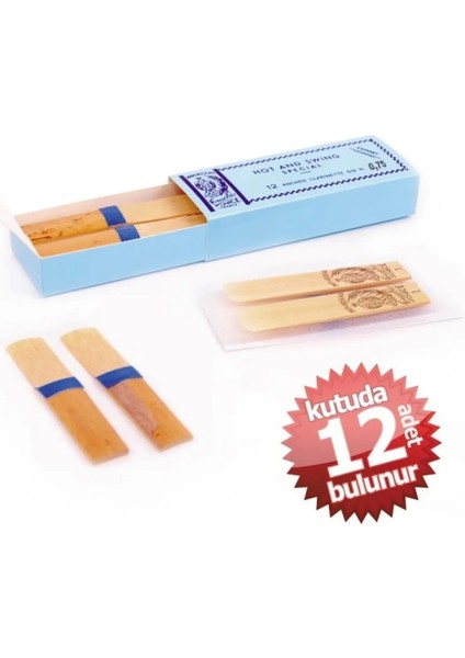 Rigotti Mavi Kuşak Klarnet Kamışı 0.75 Numara 12 Adet fiyatları