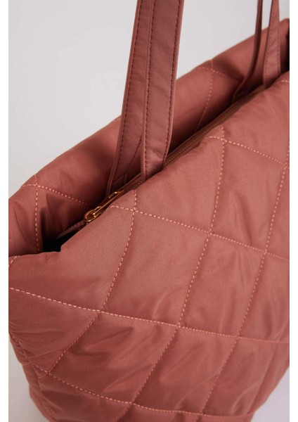 Kadın Puffer Kapitoneli Omuz Çantası E5339AXNS