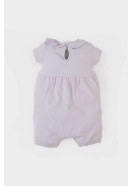 Kız Bebek Yenidoğan Gökkuşağı Baskılı Penye Kısa Kollu Tulum C9488A525SM