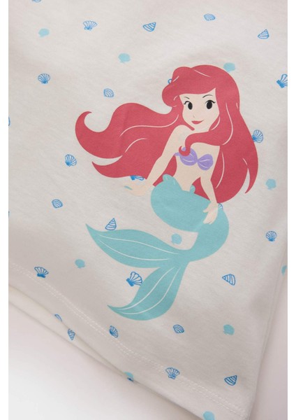 Kız Bebek Disney Prenses Kısa Kollu Penye Gecelik