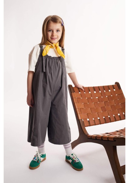 Kız Çocuk Askılı Poplin Tulum E2277A825SM