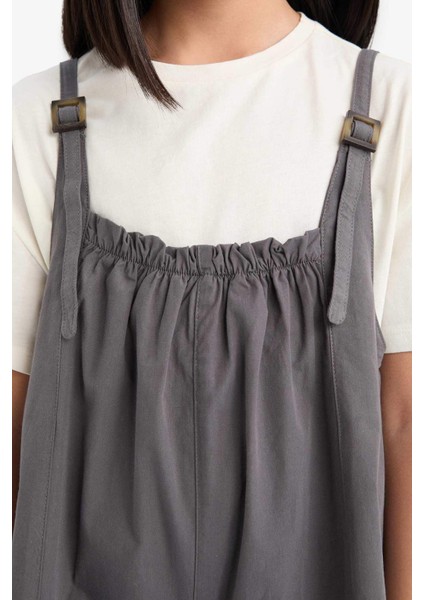 Kız Çocuk Askılı Poplin Tulum E2277A825SM