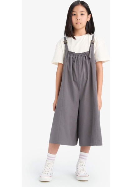 Kız Çocuk Askılı Poplin Tulum E2277A825SM