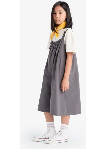 Kız Çocuk Askılı Poplin Tulum E2277A825SM