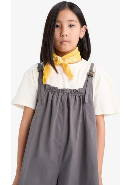 Kız Çocuk Askılı Poplin Tulum E2277A825SM