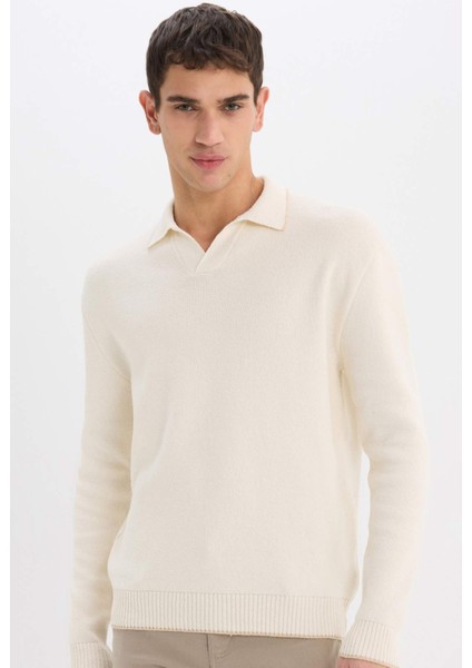 Standart Fit Polo Yaka Triko Kazak E5220Ax24Wn