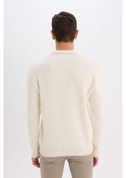 Standart Fit Polo Yaka Triko Kazak E5220Ax24Wn