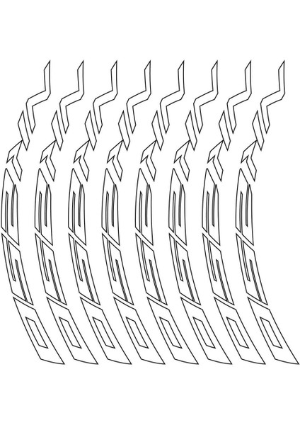 Cf Moto Nk 250 Jant Içi 8 Adet Sticker Beyaz modelleri