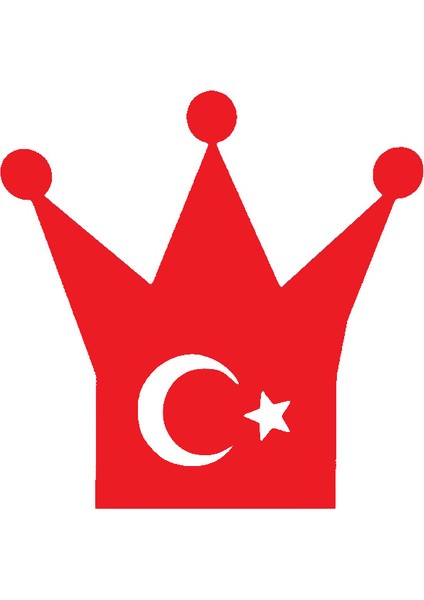 Türk Bayrağı 4 Duvar Dekor Sticker Kırmızı 60 x 30 cm