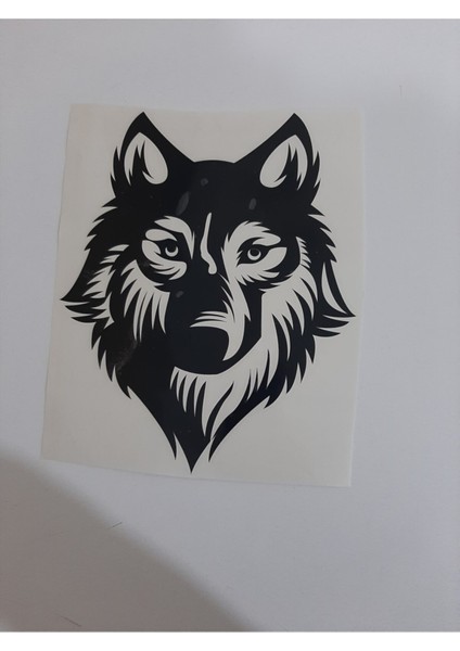 Kurt Başı Oto Özel Yeni Stickeri Siyah 13*15 cm