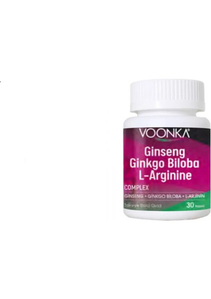 Ginseng Ginkgo Biloba L-Arginine 30 Kapsül fırsatları