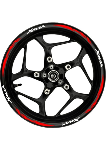 Xmax Beyaz Yazılı Kırmızıpençe Şeritli