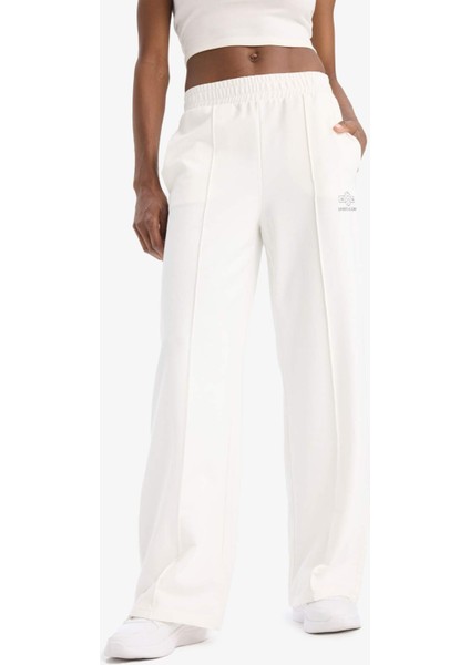 Fit Wide Leg Geniş Paça Çift Cepli Standart Boy Sporcu Pantolon