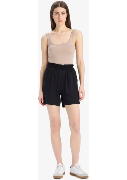 Paperbag Yüksek Bel Geniş Paça Belmando Şort T0883AZ25SM