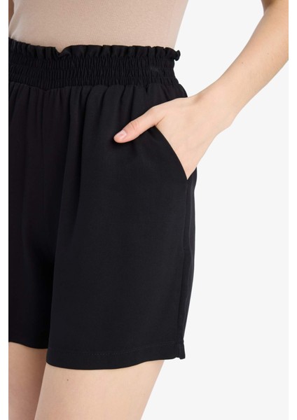Paperbag Yüksek Bel Geniş Paça Belmando Şort T0883AZ25SM