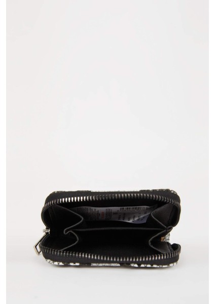 Kadın Yılan Desenli Fermuarlı Bozuk Para Cüzdanı E5487AXNS