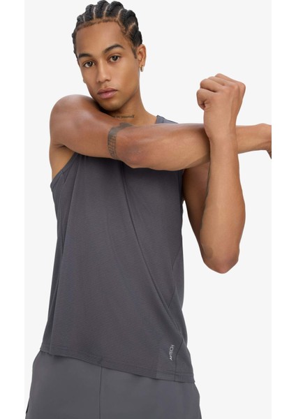 Fit Hızlı Kuruyan Esnek Kumaş Slim Fit Dar Kesim Bisiklet Yaka Sporcu Atlet E2434AX25SM