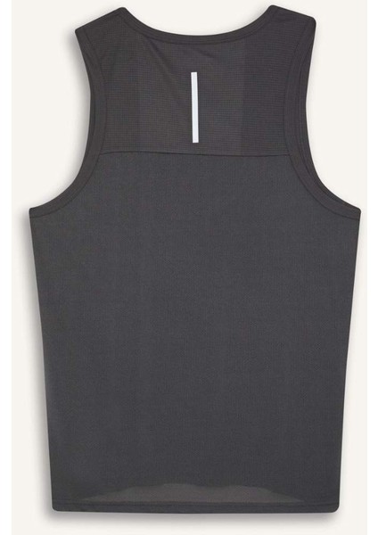 Fit Hızlı Kuruyan Esnek Kumaş Slim Fit Dar Kesim Bisiklet Yaka Sporcu Atlet E2434AX25SM