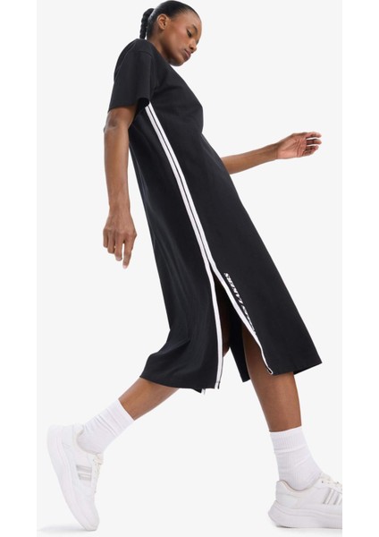 Fit NBA Los Angeles Lakers Oversize Geniş Kalıp Kısa Kollu Pike Midi Elbise B9962AX25SM