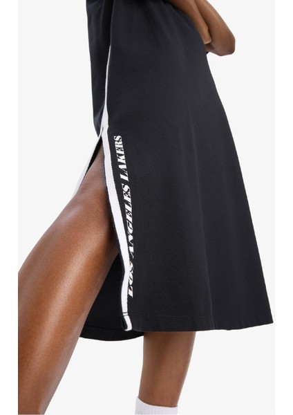 Fit NBA Los Angeles Lakers Oversize Geniş Kalıp Kısa Kollu Pike Midi Elbise B9962AX25SM
