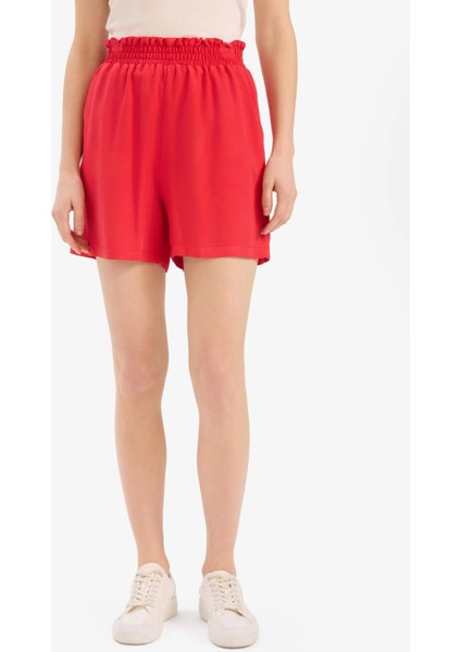 Paperbag Yüksek Bel Geniş Paça Belmando Şort T0883AZ25SM