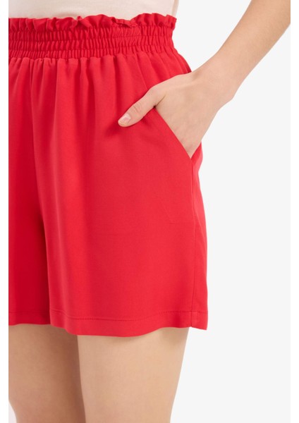 Paperbag Yüksek Bel Geniş Paça Belmando Şort T0883AZ25SM