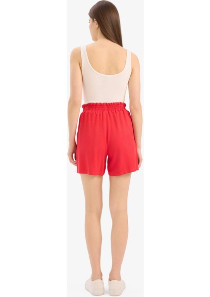 Paperbag Yüksek Bel Geniş Paça Belmando Şort T0883AZ25SM